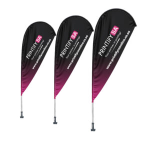 sharkfin banner double sided